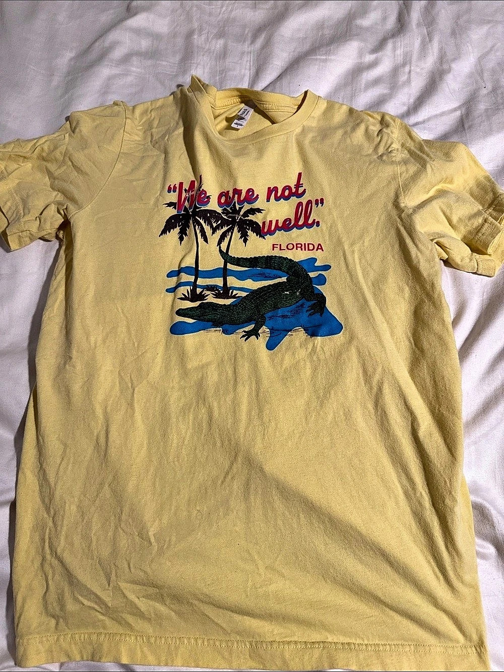 Kook Slams We are not well Florida Graphic Tee in Yellow